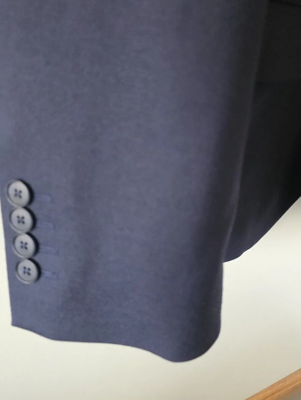 NWT Marks & Spencer Midnight Navy Wool Blend Blazer Size 46 Contemporary Preppy